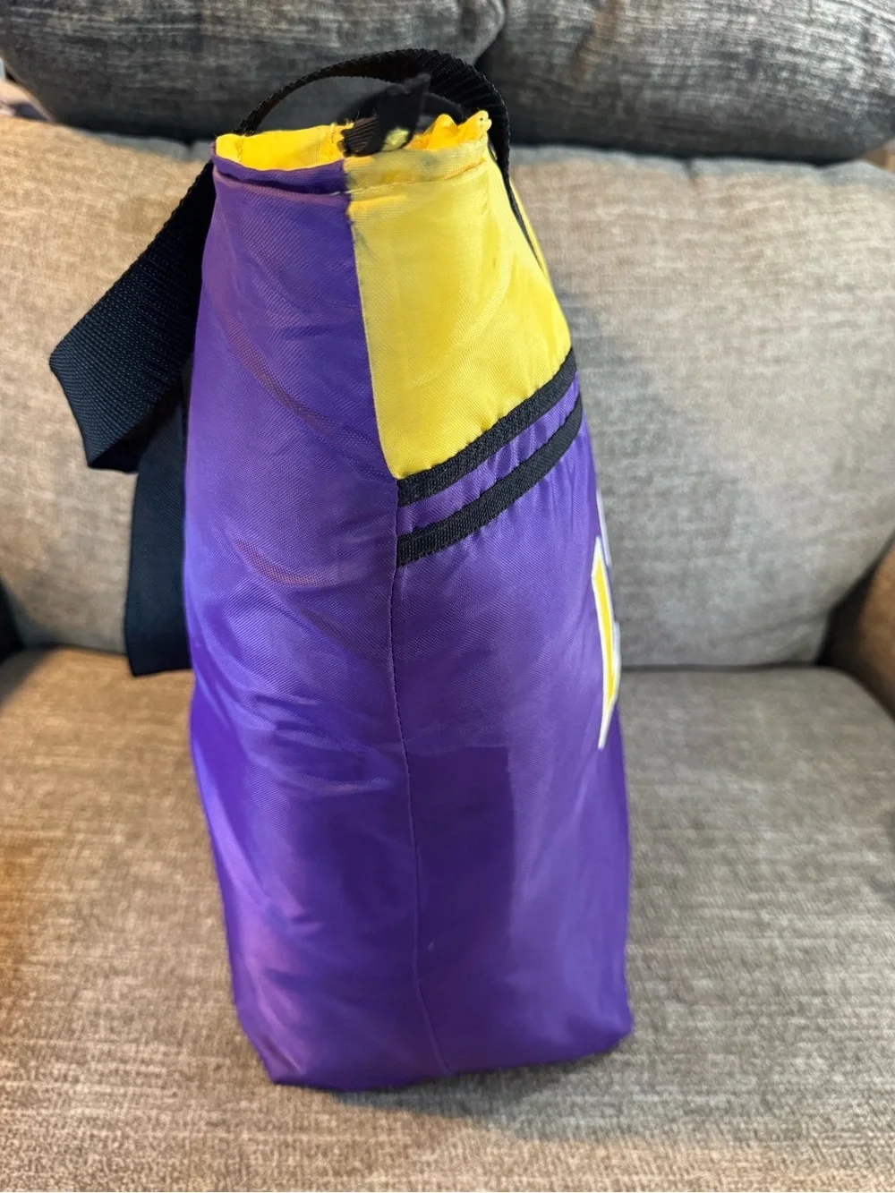 LSU Tigers insulated thermal tote bag, purple/gold Louisiana State University